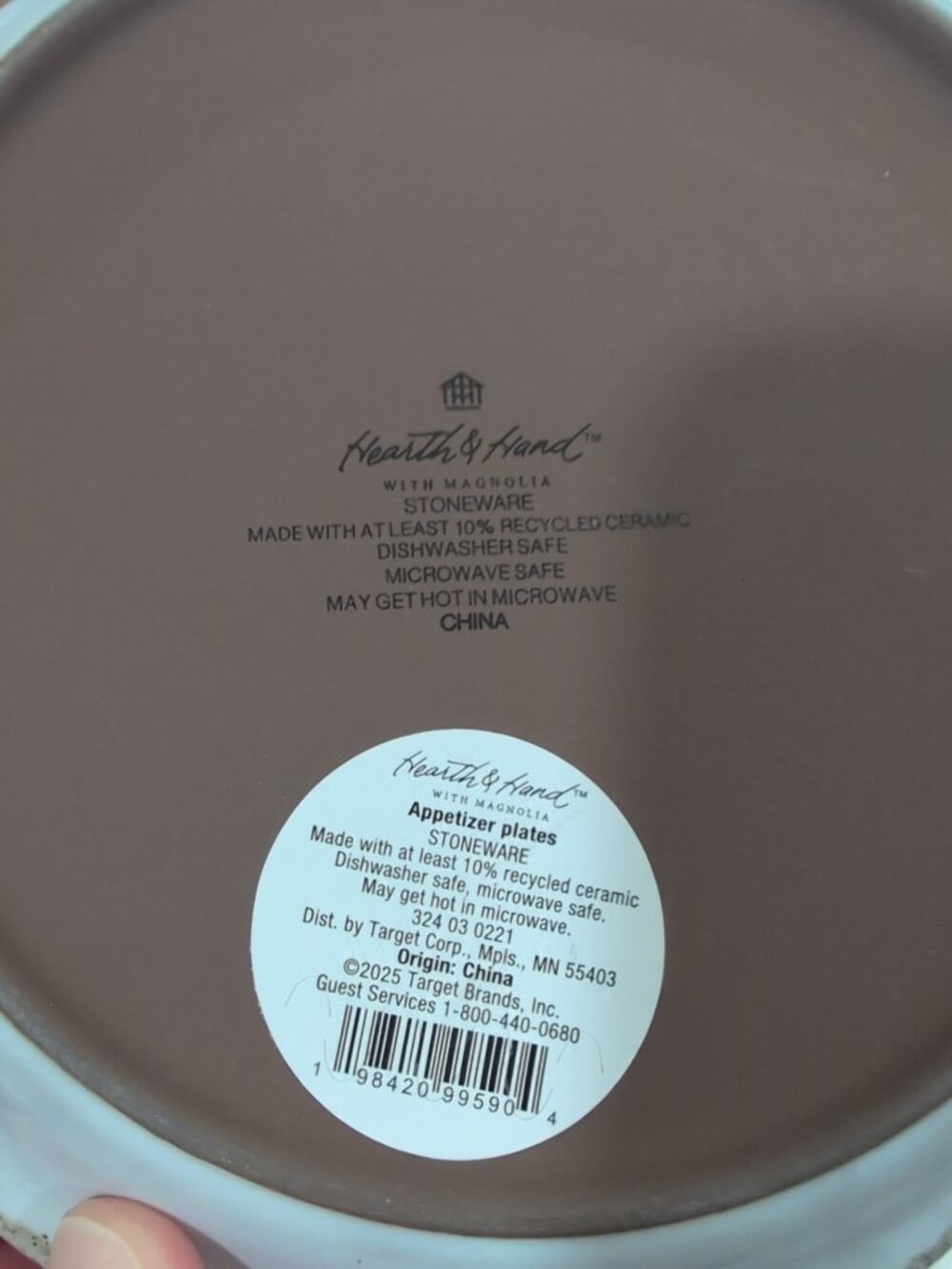 4 Carved Ribbed Edge Appetizer Plates Sour Cream Tree Hearth & Hand Magnolia NEW - Picture 5 of 5
